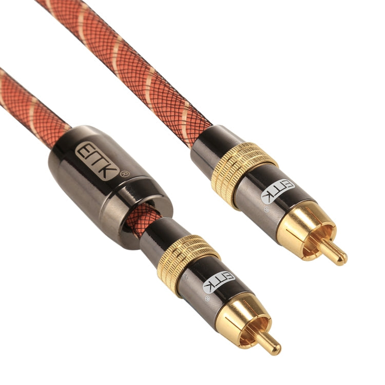 Lisslune | EMK TZ/A 3m OD8.0mm gold-plated metal head RCA to RCA connector digital coaxial connection cable audio / video RCA cable
