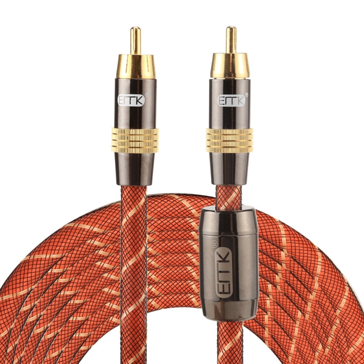 Lisslune | EMK TZ/A 5m OD8.0mm gold-plated metal head RCA to RCA connector digital coaxial interconnect cable Audio / Video RCA cable