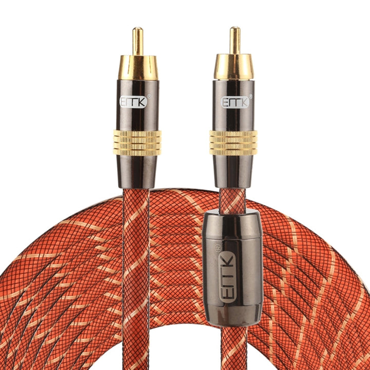 Lisslune | EMK TZ/A 8m OD8.0mm gold-plated metal head RCA to RCA plug digital coaxial interconnect cable audio / video RCA cable