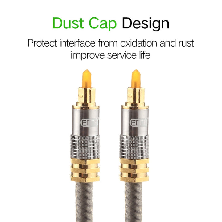 Lisslune | EMK YL-A 15m OD8.0mm gold-plated metal Toslink Male to Male Digital Optical Audio Cable