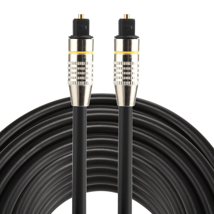Lisslune | 15m OD6.0mm nickel-plated metal head Toslink male to male digital optical audio cable