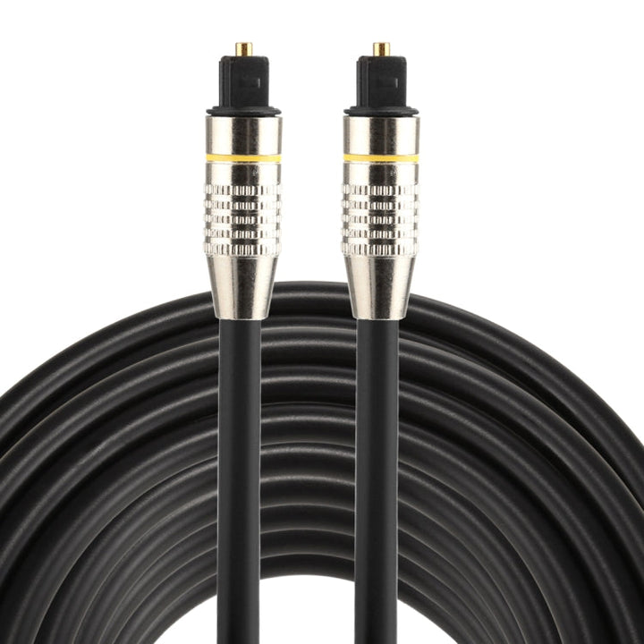 Lisslune | 15m OD6.0mm nickel-plated metal head Toslink male to male digital optical audio cable