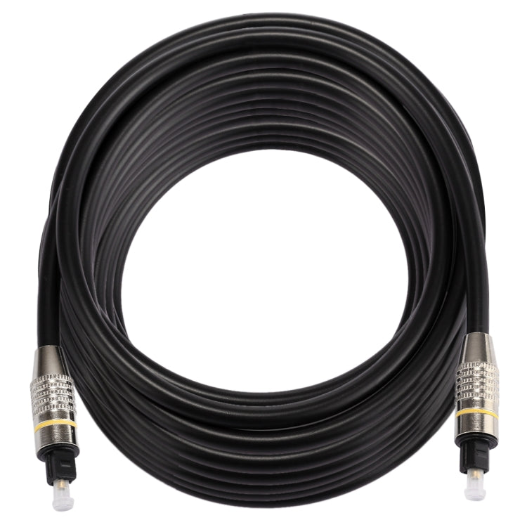 Lisslune | 15m OD6.0mm nickel-plated metal head Toslink male to male digital optical audio cable