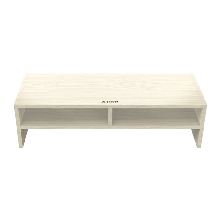 Lisslune | ORICO MSR-04-WD-BP 2-layer wood grain computer monitor holder with partition, size: 50 x 20 x 13.5cm