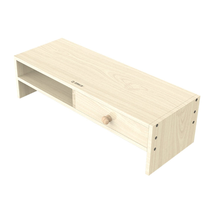 Lisslune | ORICO MSR-05-WD-BP 2-layer wood grain computer monitor holder with drawer, size: 50 x 20 x 13.5 cm