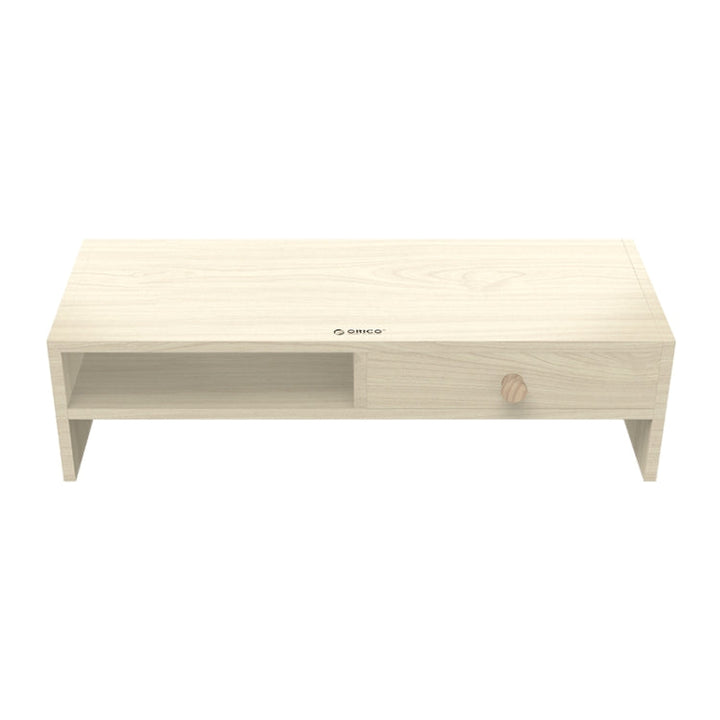 Lisslune | ORICO MSR-05-WD-BP 2-layer wood grain computer monitor holder with drawer, size: 50 x 20 x 13.5 cm