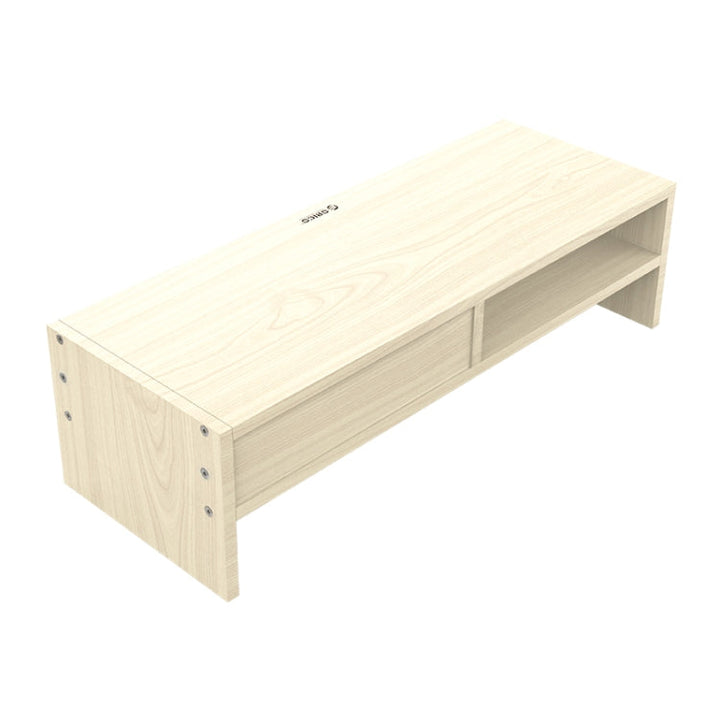 Lisslune | ORICO MSR-05-WD-BP 2-layer wood grain computer monitor holder with drawer, size: 50 x 20 x 13.5 cm