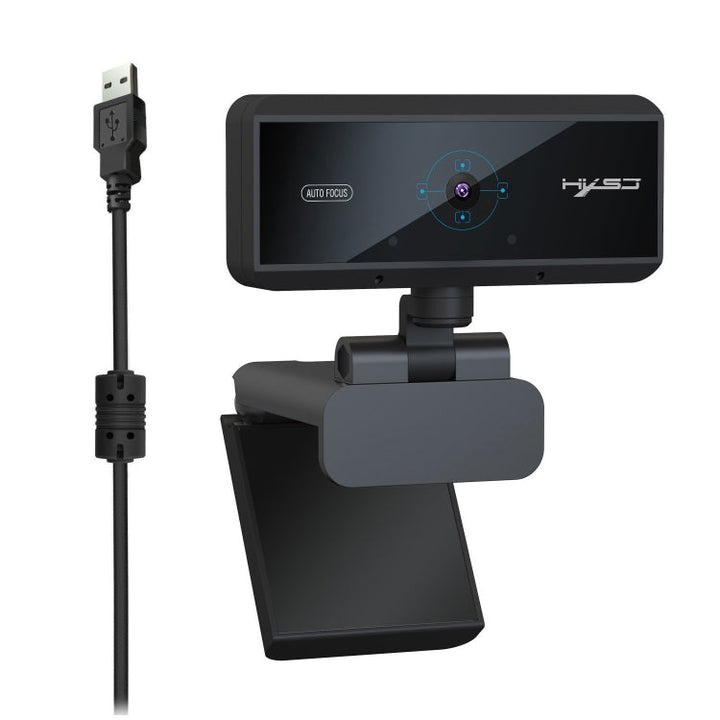 Lisslune | HXSJ S3 500W 1080P adjustable 180 degree HD automatic focus PC camera with microphone (Black)