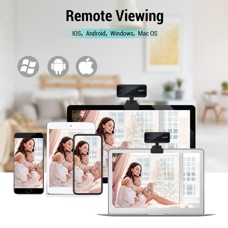 Lisslune | HXSJ S3 500W 1080P adjustable 180 degree HD automatic focus PC camera with microphone (Black)