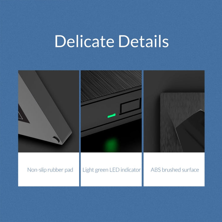 Lisslune | ORICO DVD-XD007 Portable USB 3.0 Interface External CD DVD Optical Drive CD/DVD-RW Recorder