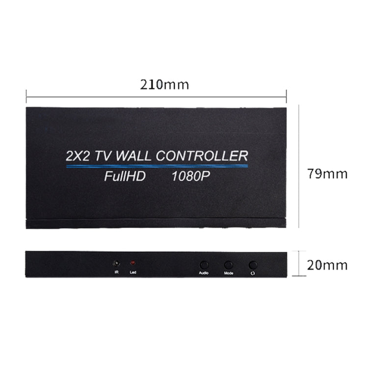 Lisslune | BT14 2X2 HDMI TV Wall Controller Multi-Screen Splicing Processor