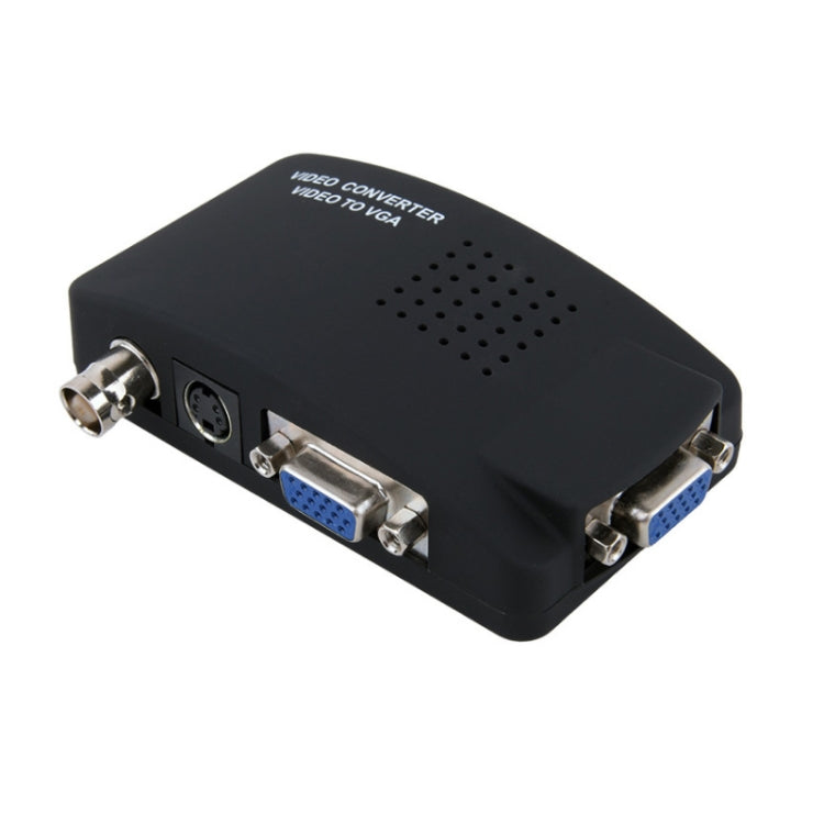 Lisslune | HOWEI HW-2404 BNC / S-Video to VGA Video Converter (Black)