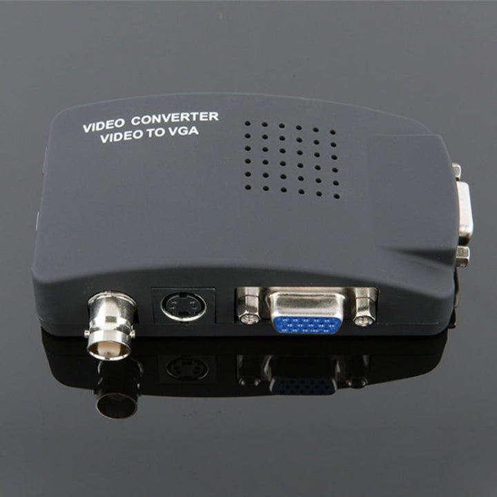 Lisslune | HOWEI HW-2404 BNC / S-Video to VGA Video Converter (Black)