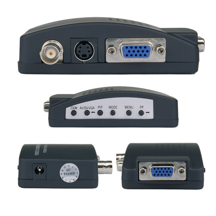 Lisslune | HOWEI HW-2404 BNC / S-Video to VGA Video Converter (Black)