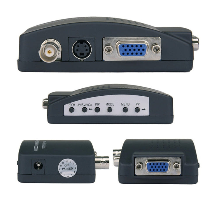 Lisslune | HOWEI HW-2404 BNC / S-Video to VGA Video Converter (Black)