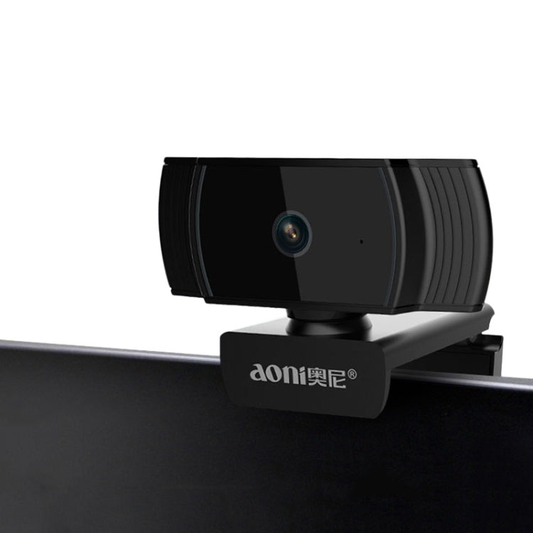 Lisslune | Aoni A20 FHD 1080P IPTV WebCam Teleconference Teaching Live Broadcast Computer Camera with Microphone (Black)