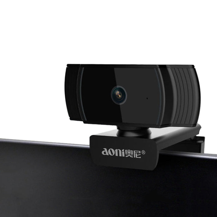 Lisslune | Aoni A20 FHD 1080P IPTV WebCam Teleconference Teaching Live Broadcast Computer Camera with Microphone (Black)