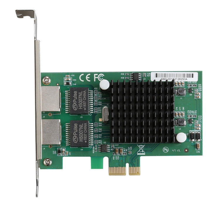 Lisslune | TXA020 Intel 82575 Dual RJ45 Ports NIC 10/100/1000 Gigabit PCI Express PCIE x1 Network Card Adapter