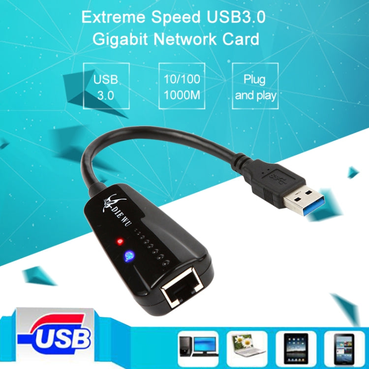 Lisslune | THE WU TXA042 Realtek 8153 USB 3.0 to Gigabit Ethernet RJ45 LAN 10/100/1000Mbps Network Card Adapter