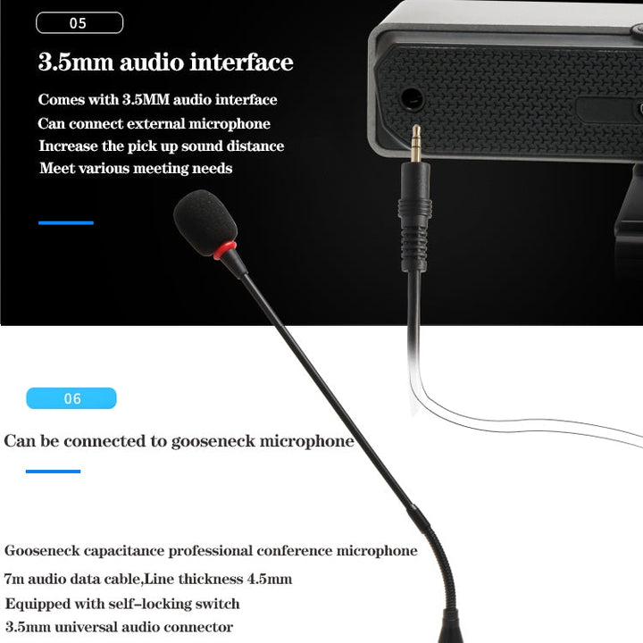 Lisslune | aoni C90 1080P HD Business Smart Computer Camera with Microphone
