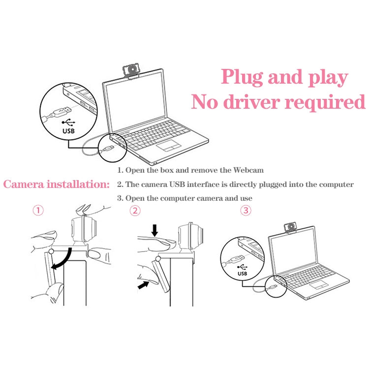 Lisslune | aoni C90 1080P HD Business Smart Computer Camera with Microphone