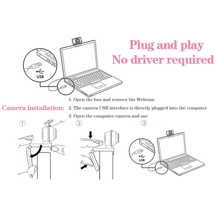 Lisslune | aoni C90 1080P HD Business Smart Computer Camera with Microphone