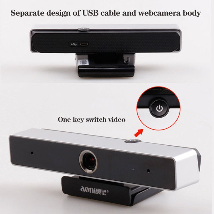 Lisslune | aoni C90 1080P HD Business Smart Computer Camera with Microphone