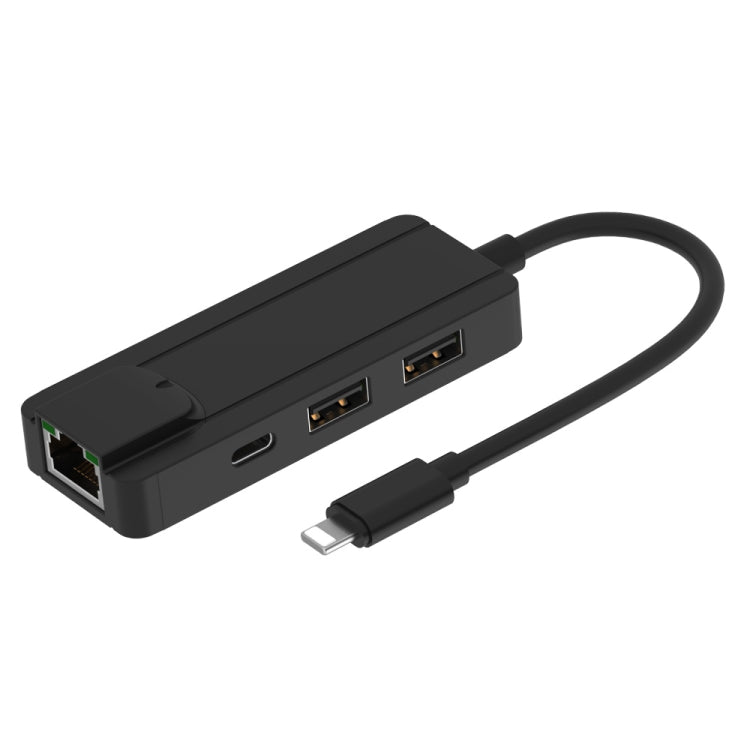 Lisslune | Onten 75002 8PIN to RJ45 Hub USB 2.0 Adapter (Black)