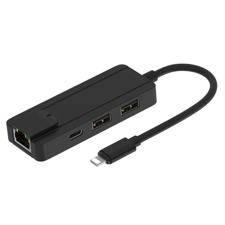 Lisslune | Onten 75002 8PIN to RJ45 Hub USB 2.0 Adapter (Black)