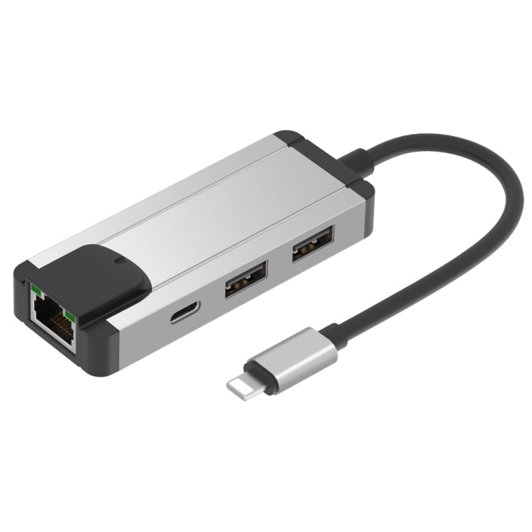 Lisslune | Onten 75002 8PIN to RJ45 Hub USB 2.0 Adapter (Silver)