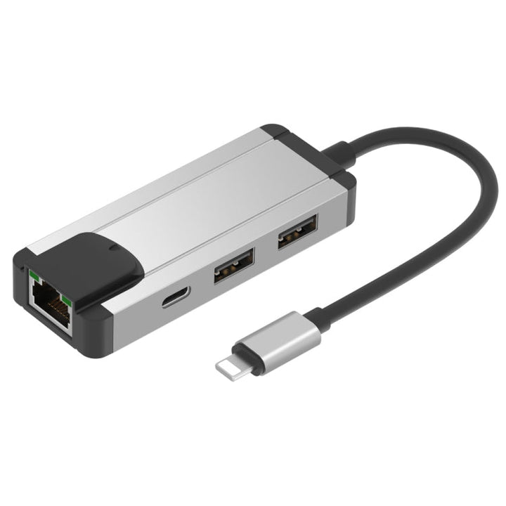 Lisslune | Onten 75002 8PIN to RJ45 Hub USB 2.0 Adapter (Silver)