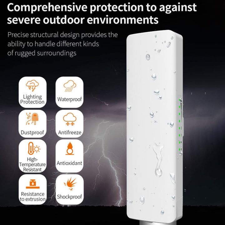 Lisslune | COMFAST CF-E312A Qualcomm AR9344 5.8GHz 300Mbps/s Outdoor ABS Wireless Network Bridge with POE Adapter
