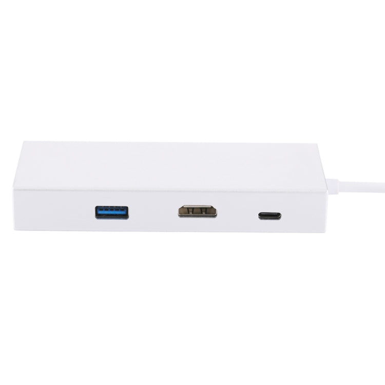 Lisslune | USB-C / Type-C to HDMI & RJ45 & 2 x USB 3.0 & SD & Micro SD Card Reader Adapter HUB with USB-C / Type-C Charging Function, For Macbook / New Macbook Pro / Huawei Matebook