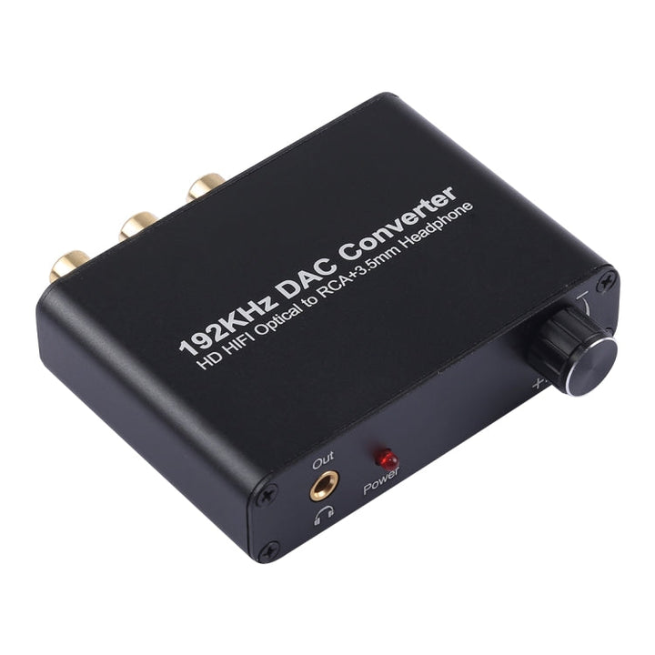 Lisslune | 192KHz DAC Converter HD HIFI Optical to RCA+3.5mm Headphone 5.1 Channel Digital Audio Converter with Volume Control