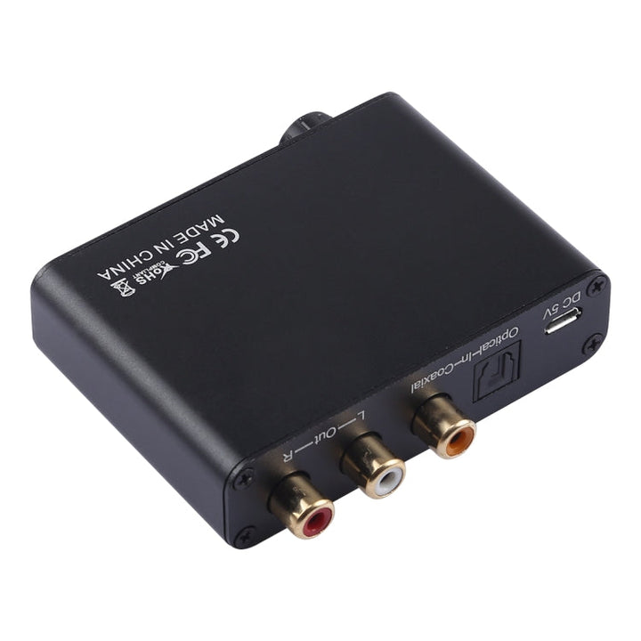 Lisslune | 192KHz DAC Converter HD HIFI Optical to RCA+3.5mm Headphone 5.1 Channel Digital Audio Converter with Volume Control
