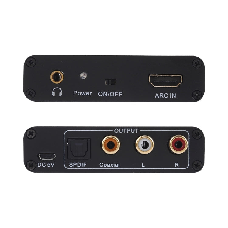 Lisslune | 192KHz ARC Audio Extractor HDMI ARC to SPDIF + Coaxial + L/R Converter Audio Return Channel Adapter