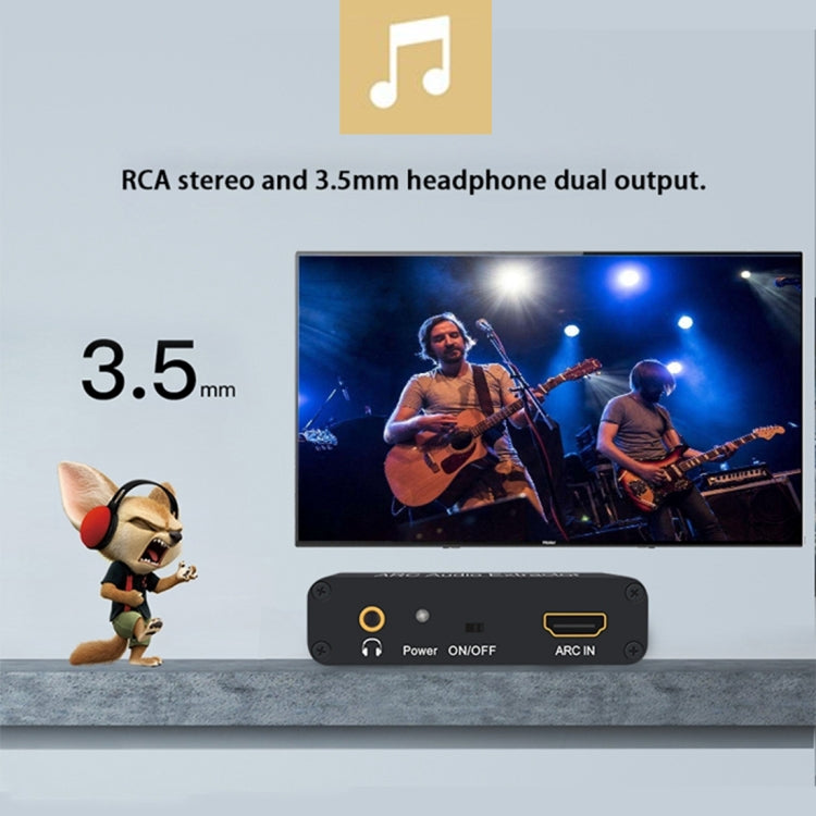 Lisslune | 192KHz ARC Audio Extractor HDMI ARC to SPDIF + Coaxial + L/R Converter Audio Return Channel Adapter