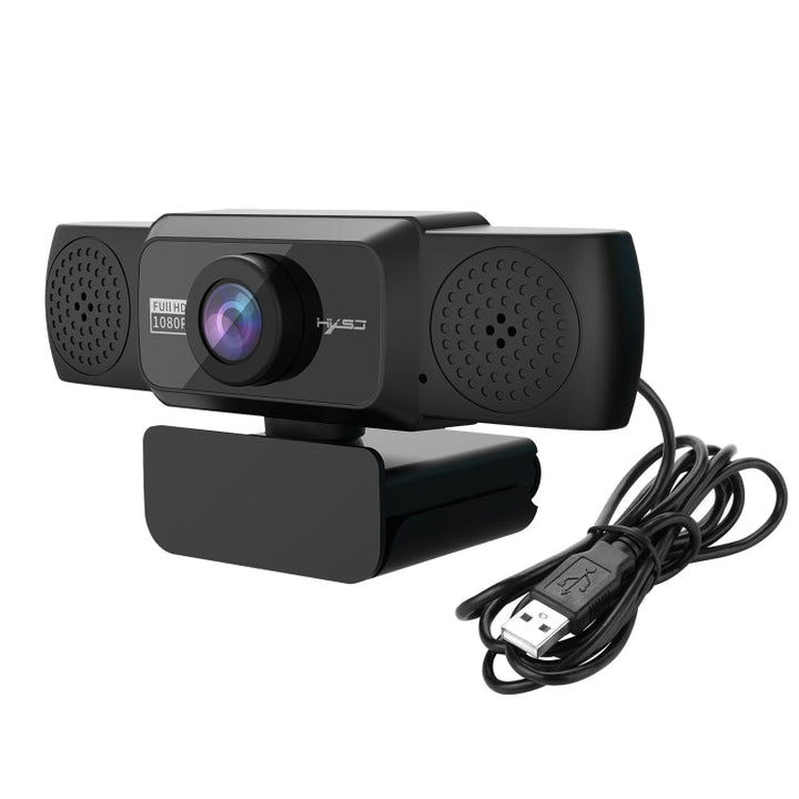 Lisslune | HXSJ S5 1080P Adjustable HD Video Webcam PC Camera with Microphone (Black)