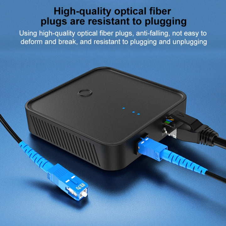 Lisslune | Triple Steel Wire Long Distance Outdoor Fiber Drop Cable Patch Jumper with SC Connector, Cable Length: 300m