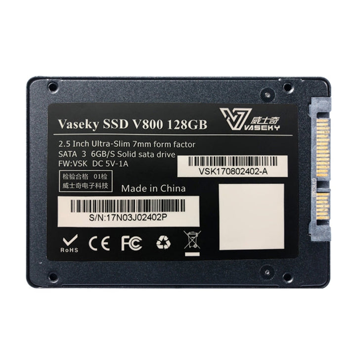 Lisslune | Vaseky V800 128GB 2.5 Inch SATA3 6GB/s Ultra-Slim 7mm Solid State Drive SSD Hard Drive for Desktop, Notebook