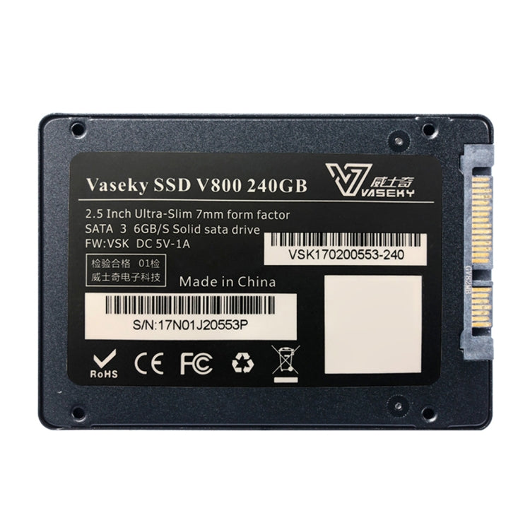 Lisslune | Vaseky V800 240GB 2.5 Inch SATA3 6GB/s Ultra-Slim 7mm Solid State Drive SSD Hard Drive for Desktop, Notebook