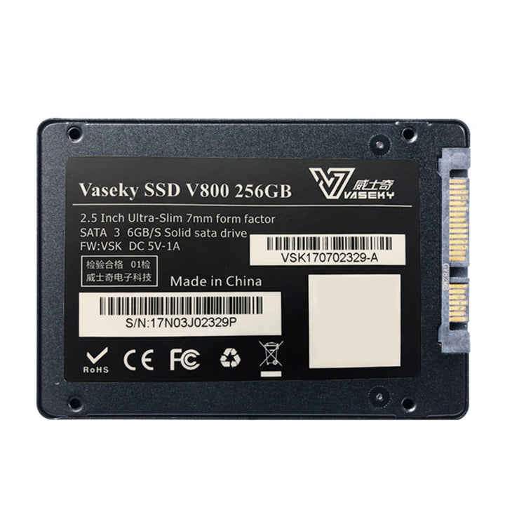 Lisslune | Vaseky V800 256GB 2.5 Inch SATA3 6GB/s Ultra-Slim 7mm Solid State Drive SSD Hard Disk Storage for Desktop, Notebook