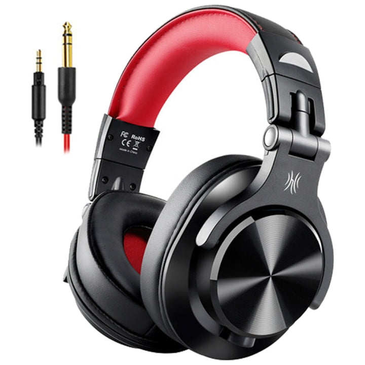 Lisslune | OneOdio A71 Headphones with Noise Cancellation in Headset Design with Microphone (Black Red)