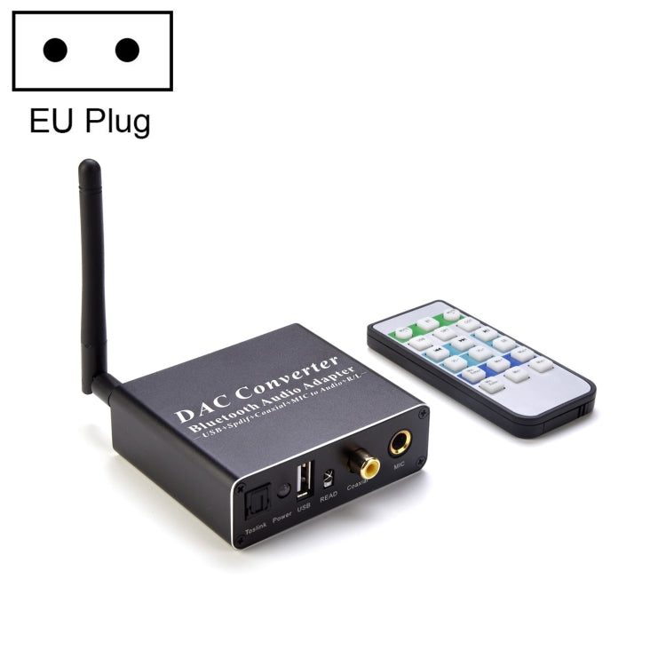 Lisslune | NK-Q8 Bluetooth Audio Adapter DAC Converter with Remote Control, EU Plug