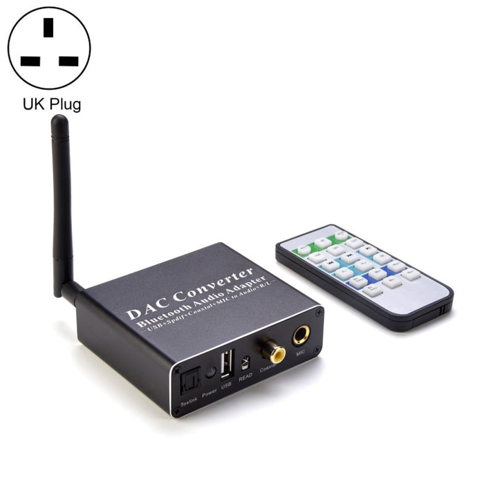 Lisslune | NK-Q8 Bluetooth Audio Adapter DAC Converter with Remote Control, UK Plug