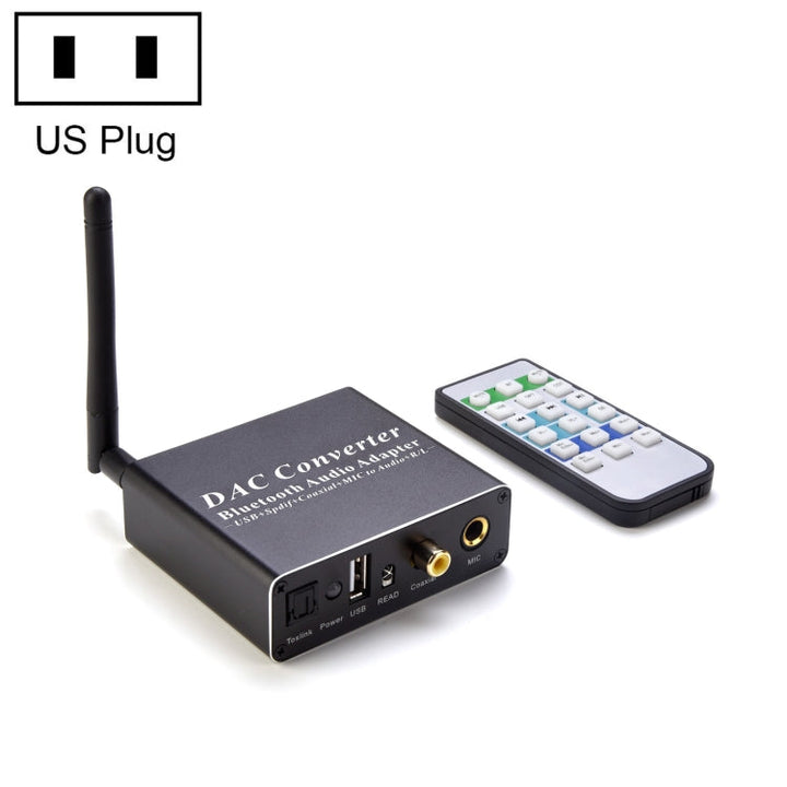 Lisslune | NK-Q8 Bluetooth Audio Adapter DAC Converter with Remote Control, US Plug