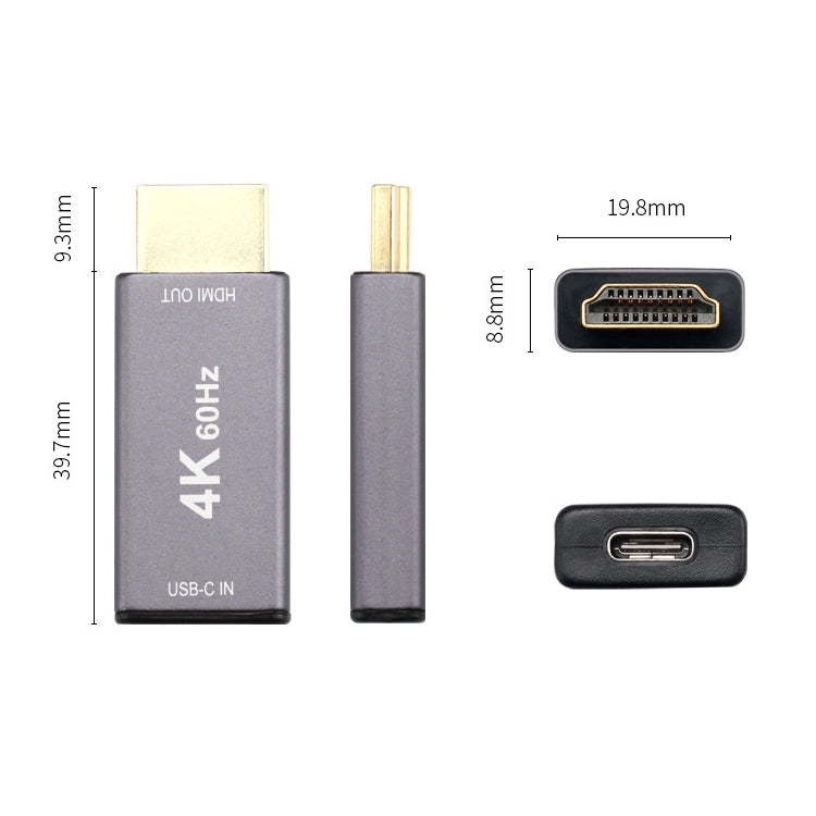 Lisslune | USB 3.1 Type-C / USB-C Female to HDMI Male Adapter
