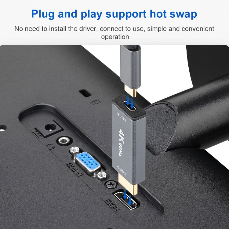 Lisslune | USB 3.1 Type-C / USB-C Female to HDMI Male Adapter