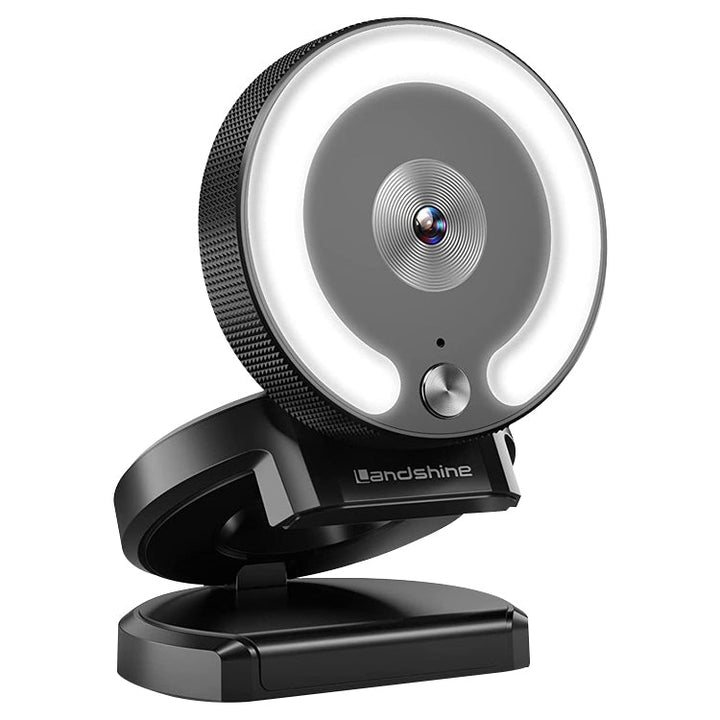 Lisslune | Landshine 90 Degree Wide Angle 2K USB Autofocus Computer Live Beauty HD Camera with Ring Light