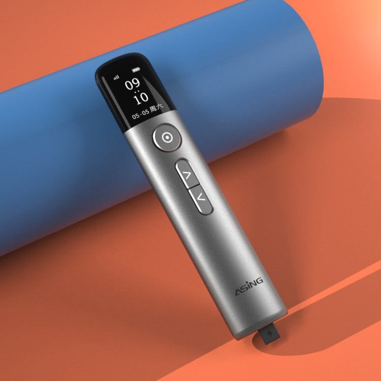 Lisslune | ASiNG A9 128MB Red Light Multifunctional PPT Touch Laser Page Turning Pen Wireless Presenter (Gray)